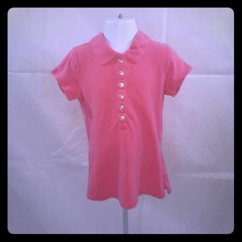 JK girls sz small  pink Polo shirt